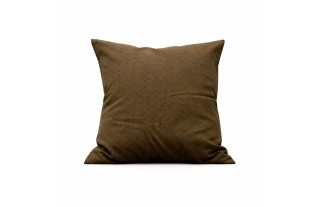 Housse de coussin décorative à pois brun 60 × 60 cm