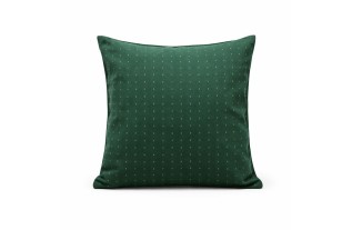 Housse de coussin décoratif points couleur vert 60 x 60 cm