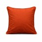 Housse de coussin décorative en coton brun rouille 40 × 40 cm