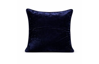 Housse de coussin décorative en velours bleu 40 × 40 cm