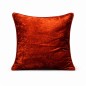 Housse de coussin décorative en velours rouge vin 40 × 40 cm