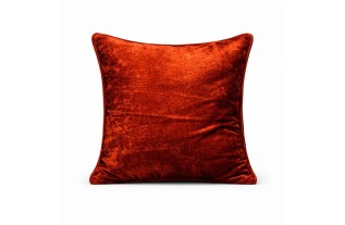Housse de coussin décorative en velours rouge vin 40 × 40 cm