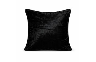 Black velvet decorative cushion cover 40 × 40 cm