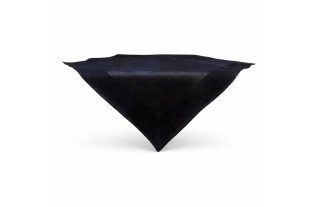 Zwart organza tafelkleed – vierkant 100 × 100 cm