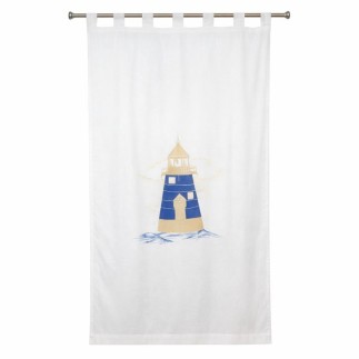 Curtain with lighthouse design curtain with loops 105 x 238 cm