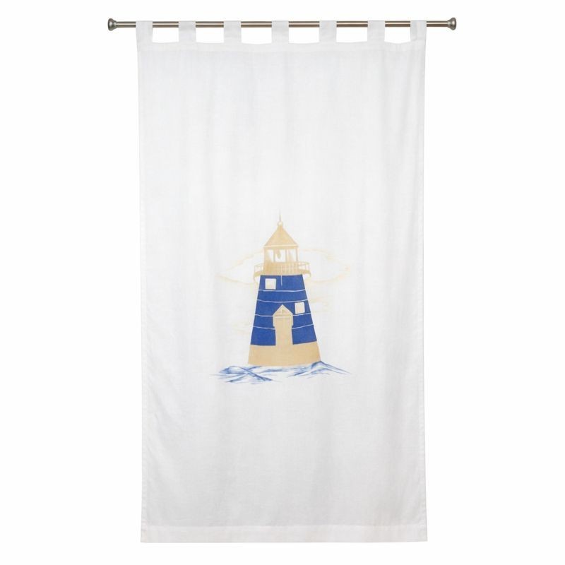 Rideau avec conception de phare avec boucles 105 x 238 cm Rideau avec conception de phare avec boucles 105 x 238 cm