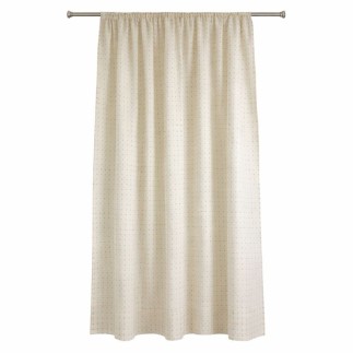 Curtain white with red/blue crosses Height 150 1 piece