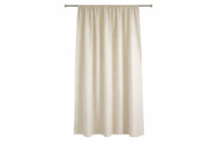 Curtain white with red/blue crosses Height 150 1 piece