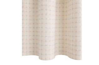 Curtain white with red/blue crosses Height 150 1 piece