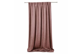 Rideau Brun avec Motif de Figures Dansantes