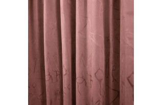 Rideau Brun avec Motif de Figures Dansantes