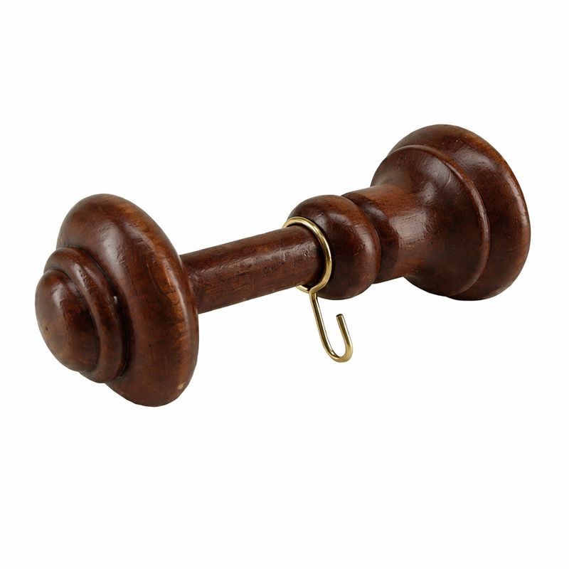 Curtain holdback walnut wood 16 cm per piece Curtain holdback walnut wood 16 cm per piece