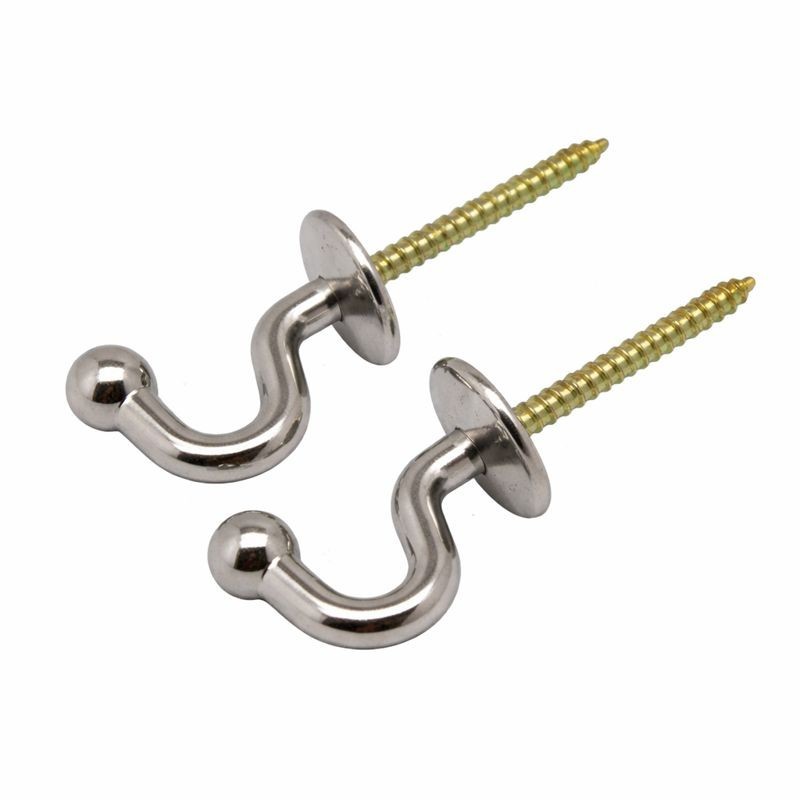 Embrasse haken zilver 40 x 30 mm 2 stuks Embrasse haken zilver 40 x 30 mm 2 stuks