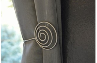 Support de rideau tirer de côté 110 x 60 mm nickel plaqué