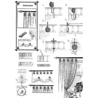 Support de rideau tirer de côté 110 x 60 mm noir