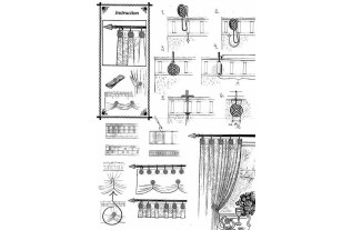 Gordijn wegtrek beugel 110 x 60 mm zwart