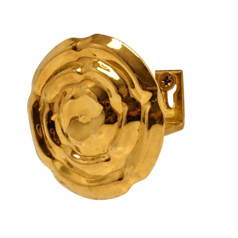 Curtain holdback Rosette brass 70 mm x 75 mm