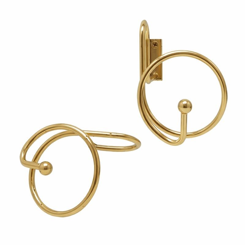 Swagholder Spiral brass 85 mm lengthe 15.5 cm