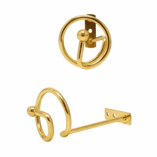 Swagholder Spiral brass 55 mm length 14 cm 2 pieces