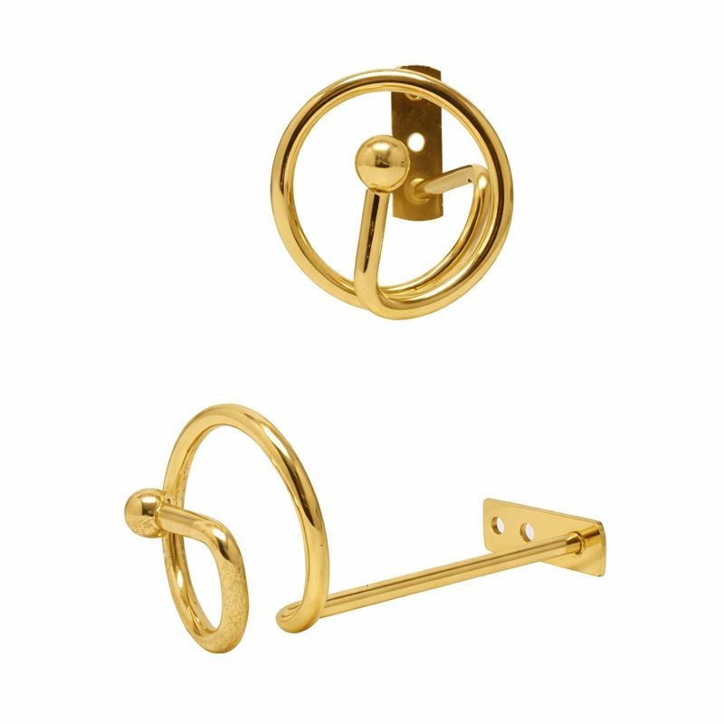 Swagholder Spiral brass 55 mm length 14 cm 2 pieces Swagholder Spiral brass 55 mm length 14 cm 2 pieces