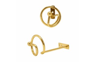 Swagholder Spiral brass 55 mm length 14 cm 2 pieces