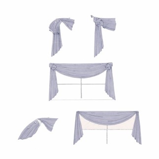 Crochet draperie spirale en laiton 55 mm longueur 14 cm 2 pieces