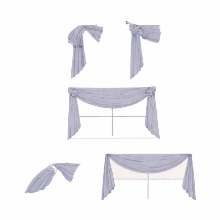 Crochet draperie spirale en laiton 85 mm longueur 15.5 cm