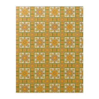 Retro wallpaper with graphic tile pattern