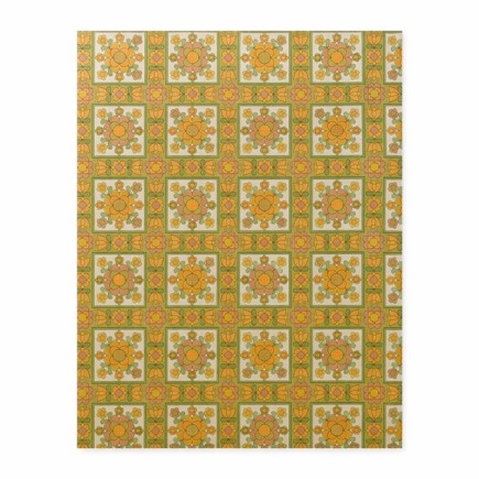 Retro wallpaper with graphic tile pattern