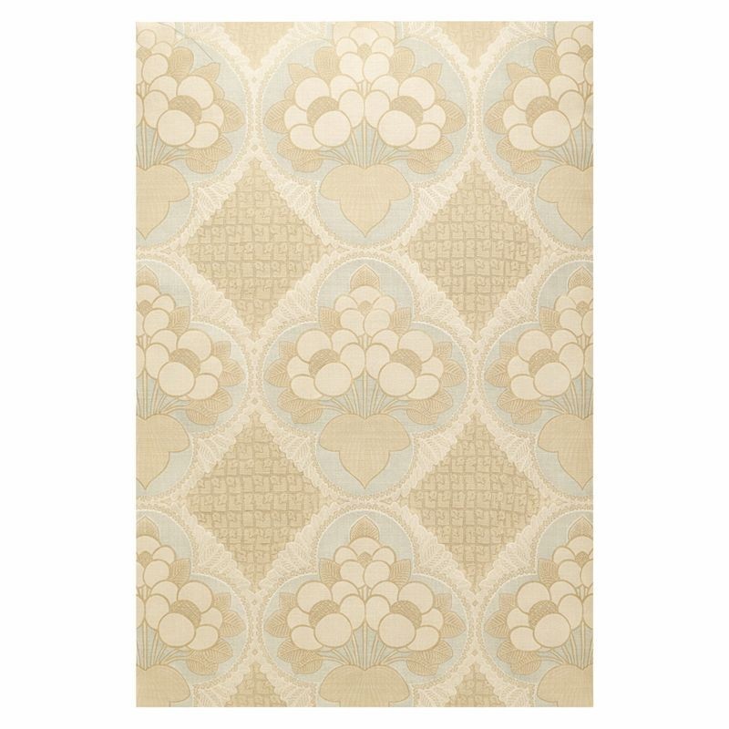 Papier peint rétro vintage – motif floral géométrique doux