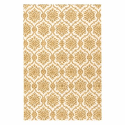 Papier peint ornemental vintage et doré et sable