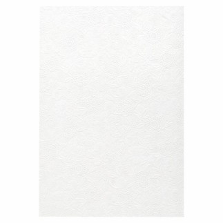 Papier peint intissé motif floral dentelle blanc brillant