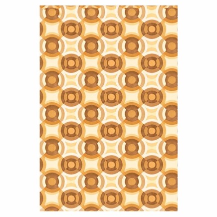 Papier peint vintage à motif géométrique – tons ocre et bruns