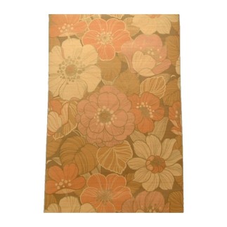 Vintage floral wallpaper in warm retro tones – authentic original
