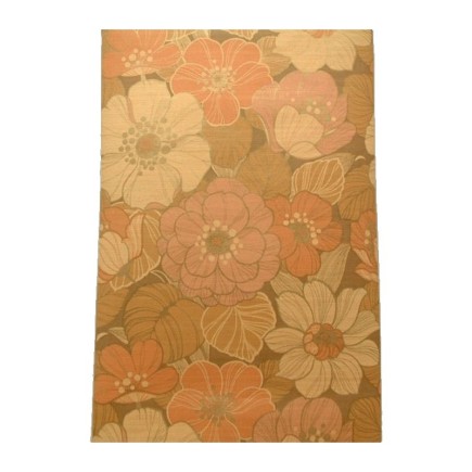 Papier peint floral vintage aux tons rétro chaleureux – original authentique