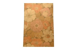 Vintage floral wallpaper in warm retro tones – authentic original