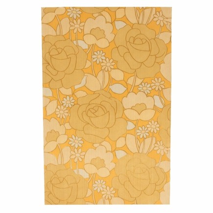 Vintage Retro Behang – romantisch bloemenbehang met goudlook – springpatroon (rapport 54 cm) – unieke rol