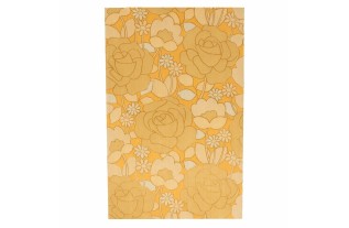 Papier peint rétro vintage – fleurs romantiques avec effet doré – raccord sauté (rapport 54 cm) – rouleau unique