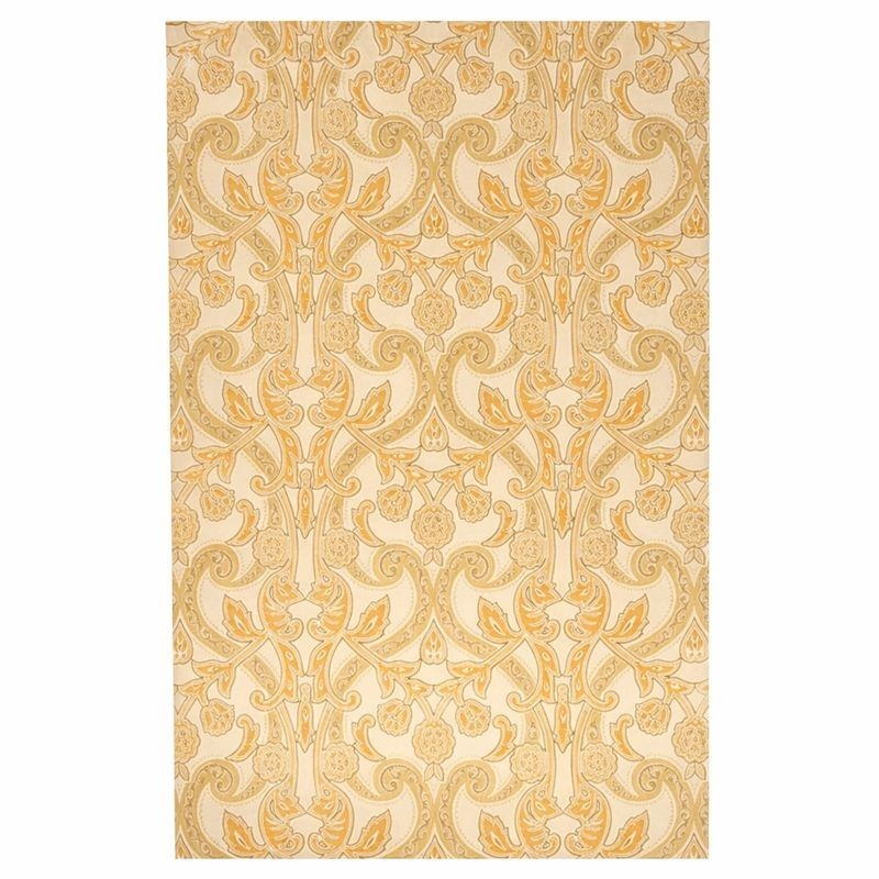 Vintage Retro Wallpaper – classic ornamental wallpaper in cream & gold – repeat 21 cm – unique roll Vintage Retro Wallpaper – classic ornamental wallpaper in cream & gold – repeat 21 cm – unique roll