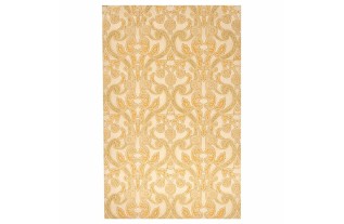 Vintage Retro Behang – klassiek ornament behang in crème & goud – rapport 21 cm – unieke rol