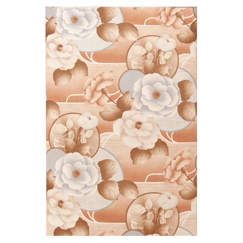 Papier peint rétro vintage – papier peint floral joyeux bleu & brun