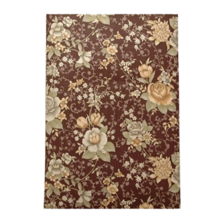 Vintage Retro Wallpaper – burgundy floral wallpaper with roses & vines