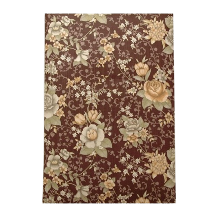 Vintage Retro Behang – bordeaux bloemenbehang met rozen & ranken