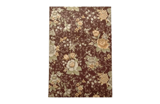 Papier peint rétro vintage – papier peint floral bordeaux avec roses & rinceaux