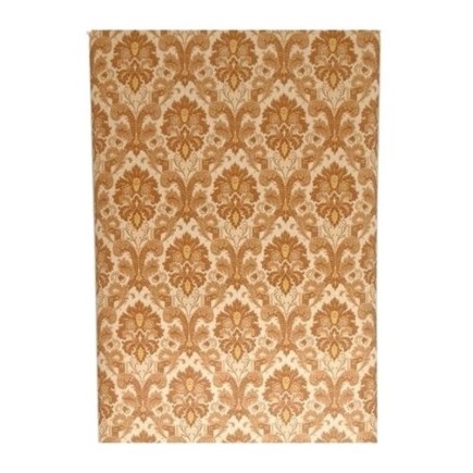 Vintage Retro Wallpaper – classic baroque damask in gold & caramel