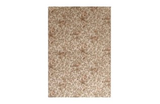 Vintage Retro Behang – fijn bloemen- en bladmotief in taupe & zacht roze