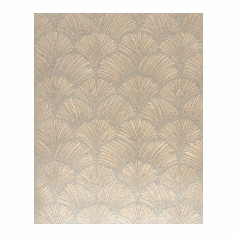 Vintage retro wallpaper – art deco fan pattern in blue, ecru & pearlescent tones Vintage retro wallpaper – art deco fan pattern in blue, ecru & pearlescent tones