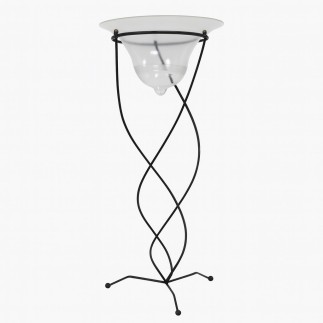 Support Métallique Cornwall Black avec Cloche en Verre