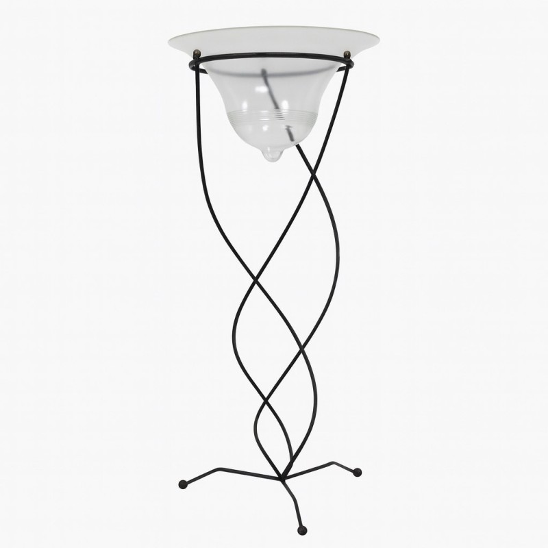 Support Métallique Cornwall Black avec Cloche en Verre