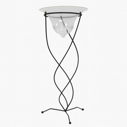 Support Métallique Cornwall Black avec Cloche en Verre